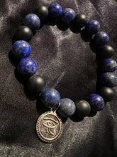 Load image into Gallery viewer, Power Eye Lapiz Lazuli Crystal Bracelet
